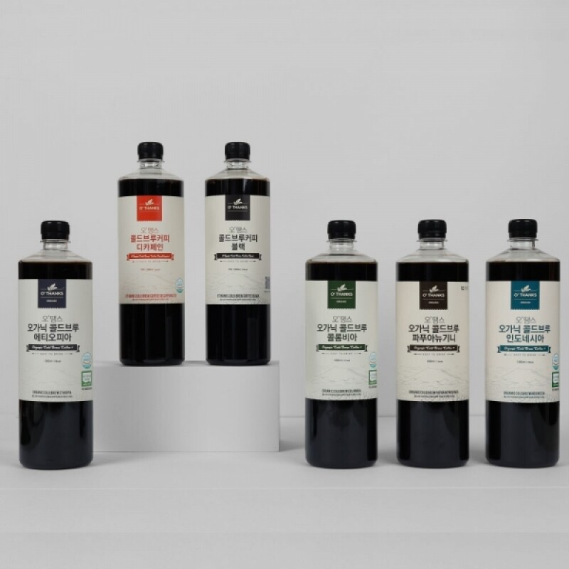 오땡스,(1+1) 오땡스 유기농 콜드브루 더치커피 아메리카노 원액 액상 커피 (1000ml x 2개, 교차 구매 가능)