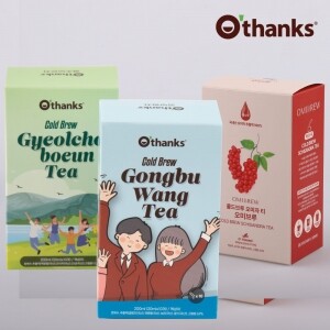 [1+1] 오땡스 콜드브루 한방차 / 공부왕차, 결초보은차, 오미자차 (200ml x 2개, 교차 구매 가능)