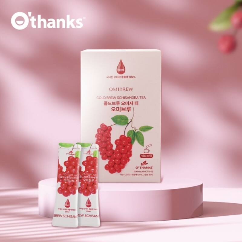오땡스,오땡스 콜드브루 오미자 차 오미브루 200ml (20mlx10입) 오미자원액(무설탕), 선물세트